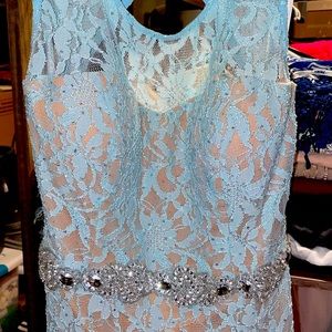 Gorgeous blue shimmer gown